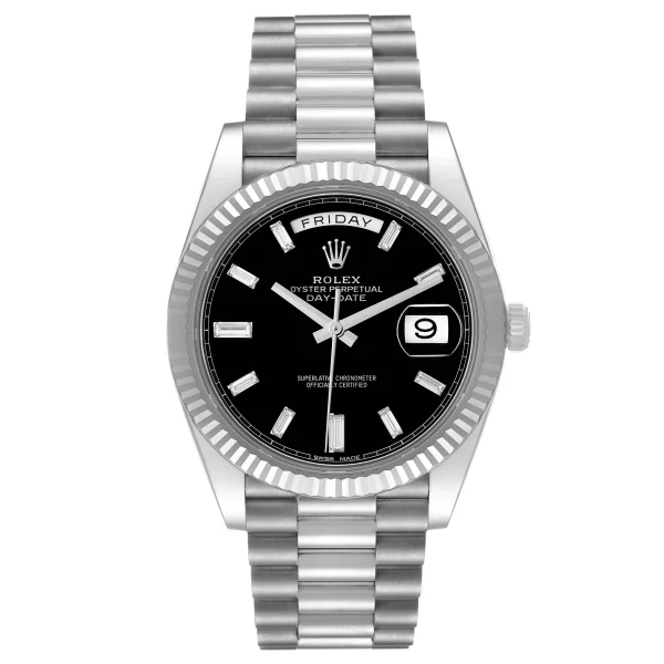 Replica Rolex Day Date 40 Black Dial 228239 1 scaled 1