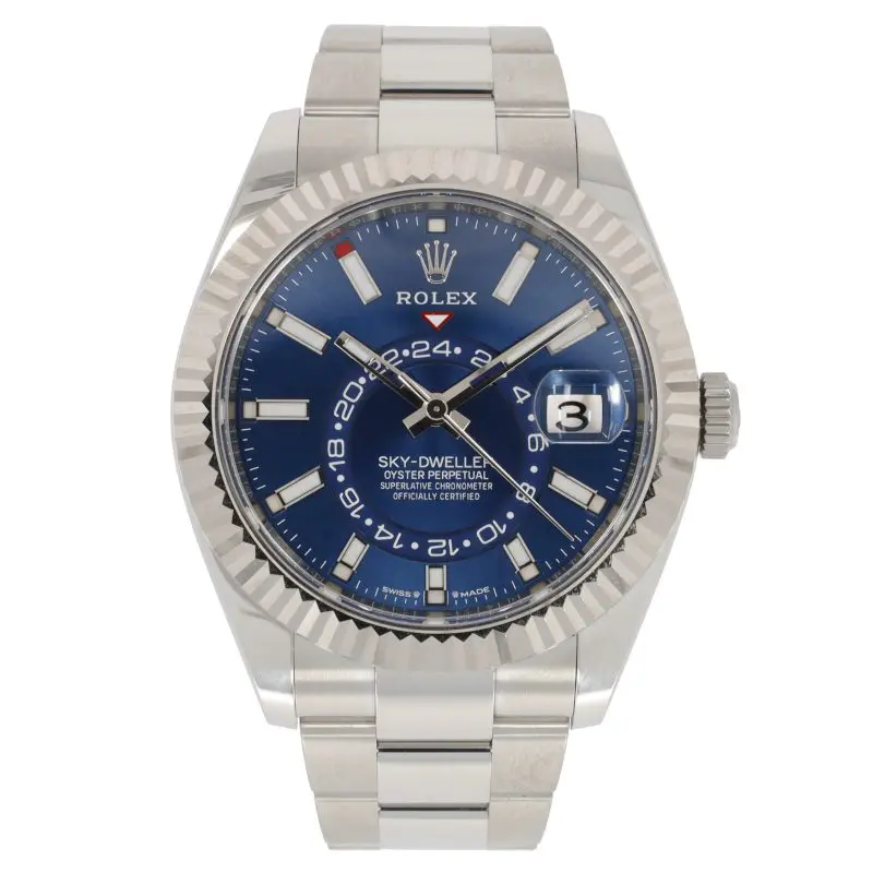 Rolex Sky Dweller Blue Baton Dial Oyster 336924 Full