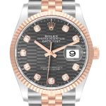 rolex datejust diamond fluted dial steel rose gold mens watch 126231 unworn 59049 b8dbb md